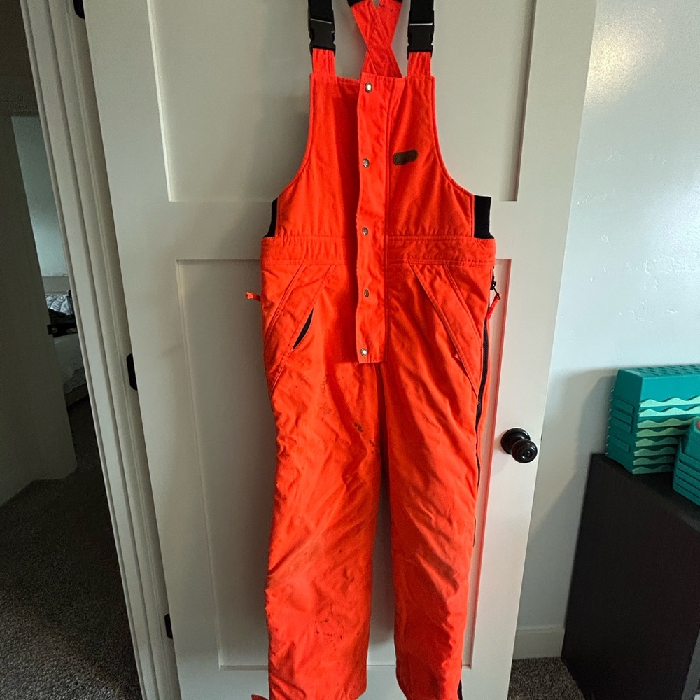 Cabela's Red Insulated Bib Snow Pants